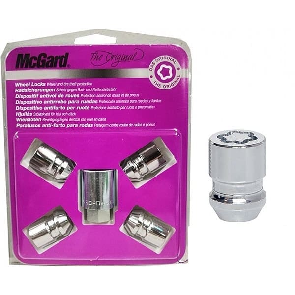 Turvamutrid McGard M12x1.5x32.5 võti 19 - 60° koonus - Silver