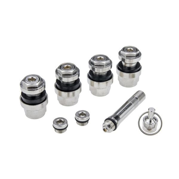 Alumiiniumventiili komplekt Carbonado - Madal - Silver - ø11.5mm