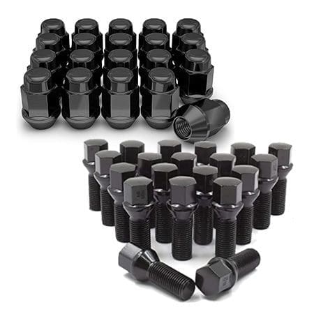 Musta värvi poltide/mutrite komplekt